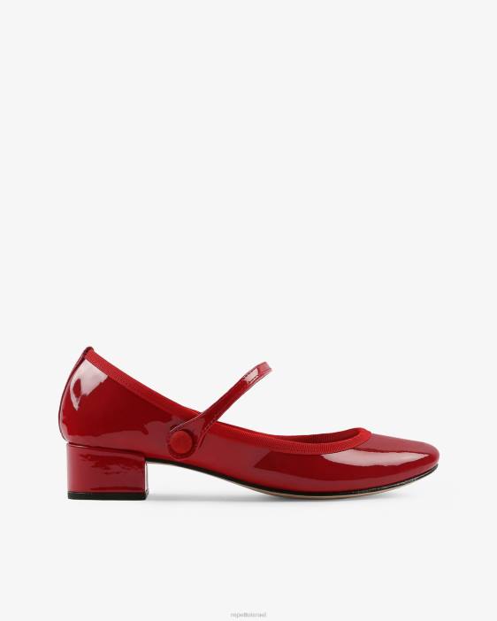 נשים Repetto אדום לוהט רוז מרי ג'ינס הַנעָלָה HV06157