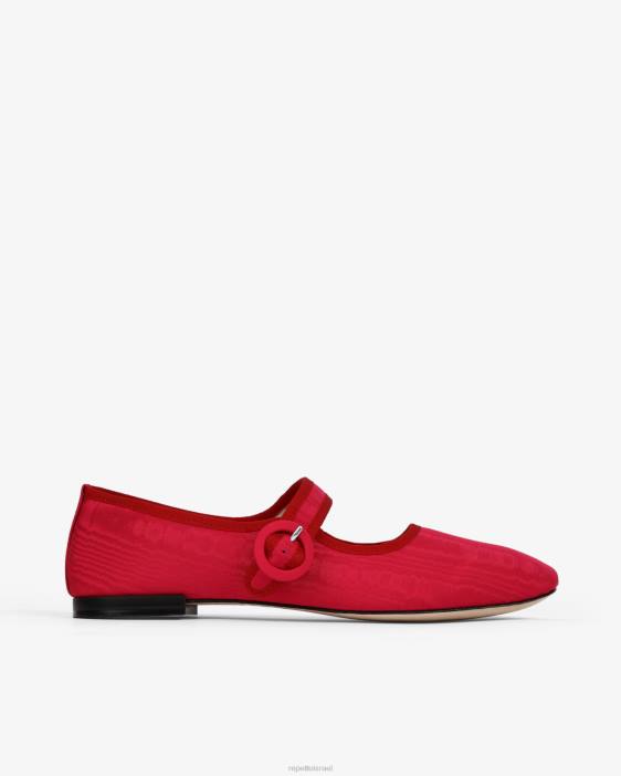 נשים Repetto ורוד פטל ואדום לוהט ג'ורג'יה מרי ג'ינס - סאטן הַנעָלָה HV06167