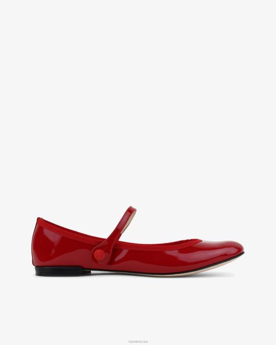 נשים Repetto אדום לוהט ליאו מרי ג'ינס הַנעָלָה HV06168