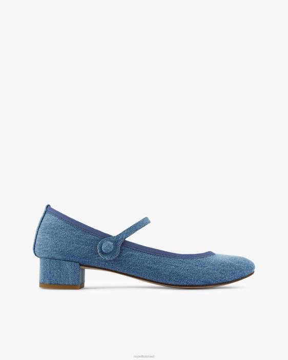 נשים Repetto אוורסט כחול רוז מרי ג'ינס הַנעָלָה HV06173