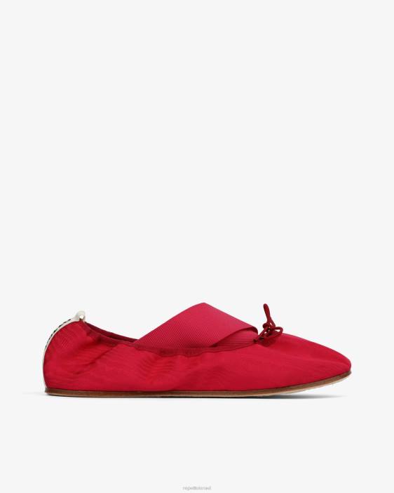 נשים Repetto ורוד פטל ג'יאנה בלרינות - סאטן הַנעָלָה HV0626