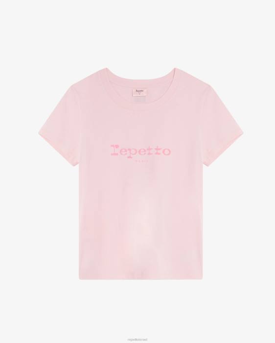 נשים Repetto ורוד איקוני חולצה קצרה הַלבָּשָׁה HV06312
