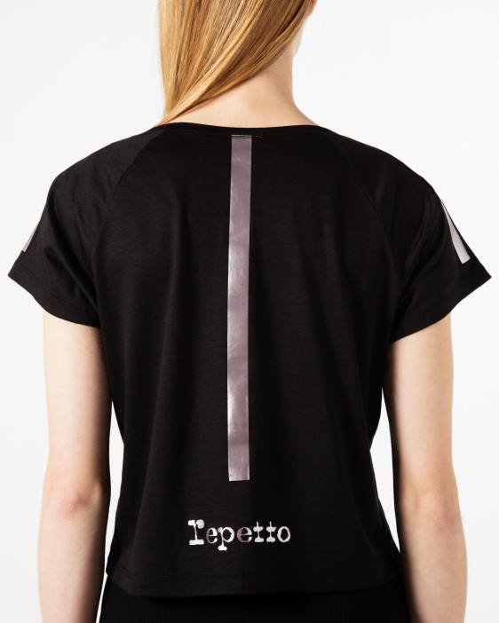 נשים Repetto שָׁחוֹר חולצה גרפית הַלבָּשָׁה HV06335