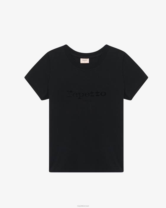 נשים Repetto שָׁחוֹר חולצה קצרה הַלבָּשָׁה HV06343