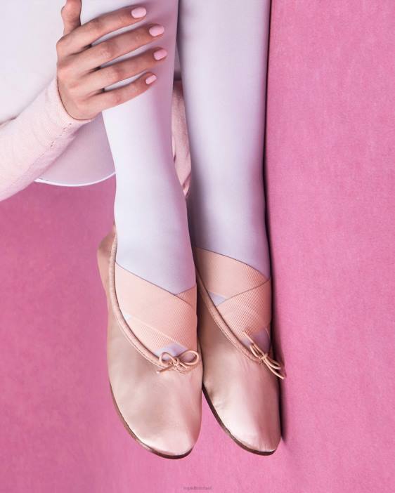 נשים Repetto ורוד איקוני ג'יאנה בלרינות - סאטן הַנעָלָה HV0638