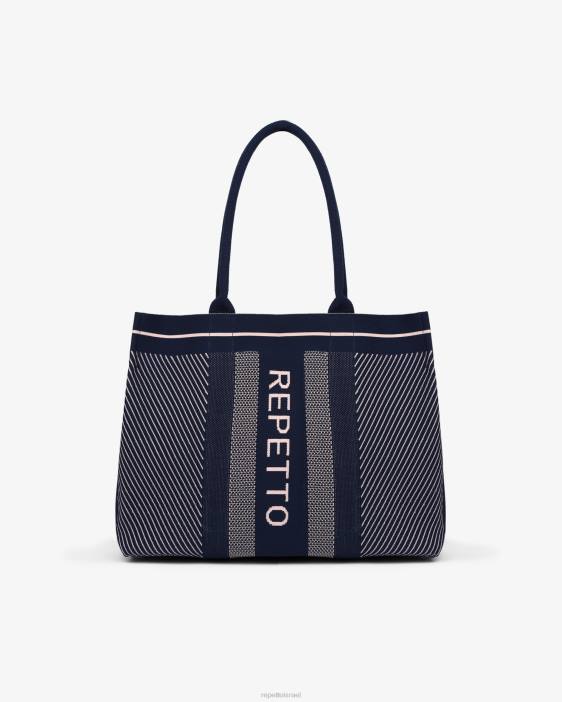 נשים Repetto סומק כחול כהה שקית קניות אביזרים HV06423