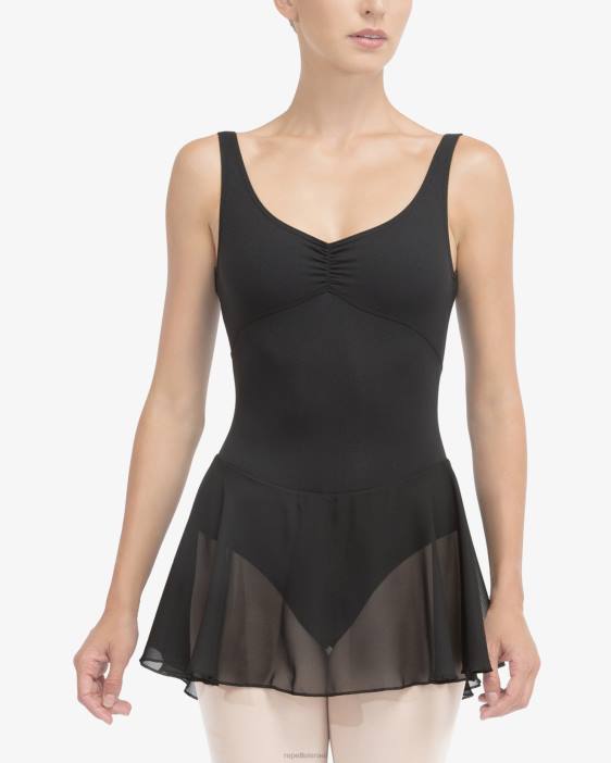 נשים Repetto שָׁחוֹר טוניקת רצועות דקות הַלבָּשָׁה HV06480
