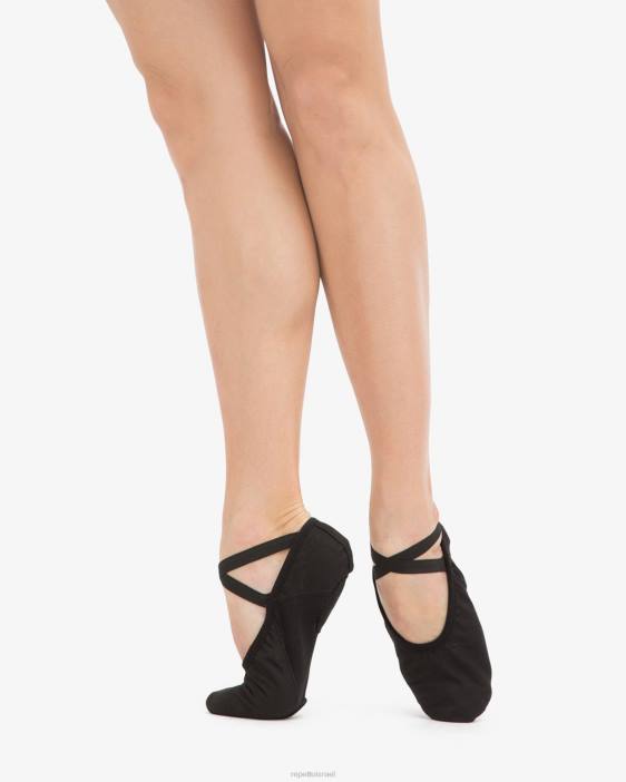 נשים Repetto שָׁחוֹר נעלי בלט רכות מקצועיות עם סוליה מפוצלת הַנעָלָה HV06599