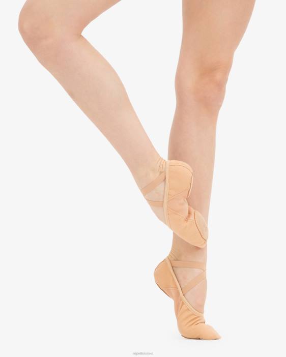 נשים Repetto בז' שזוף נעלי בלט רכות מקצועיות עם סוליה מפוצלת (רוחב בינוני) הַנעָלָה HV06603