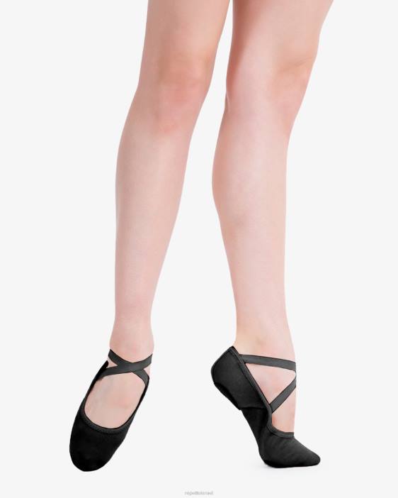 נשים Repetto שָׁחוֹר נעל בלט למתוח ריקוד הַנעָלָה HV06609