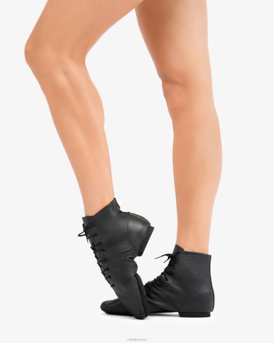 נשים Repetto שָׁחוֹר מגפי ג'אז עם סולייה מפוצלת הַנעָלָה HV06626