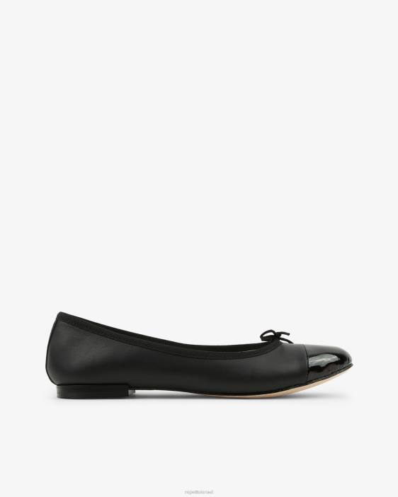 נשים Repetto שָׁחוֹר בלרינות פלורה הַנעָלָה HV0693
