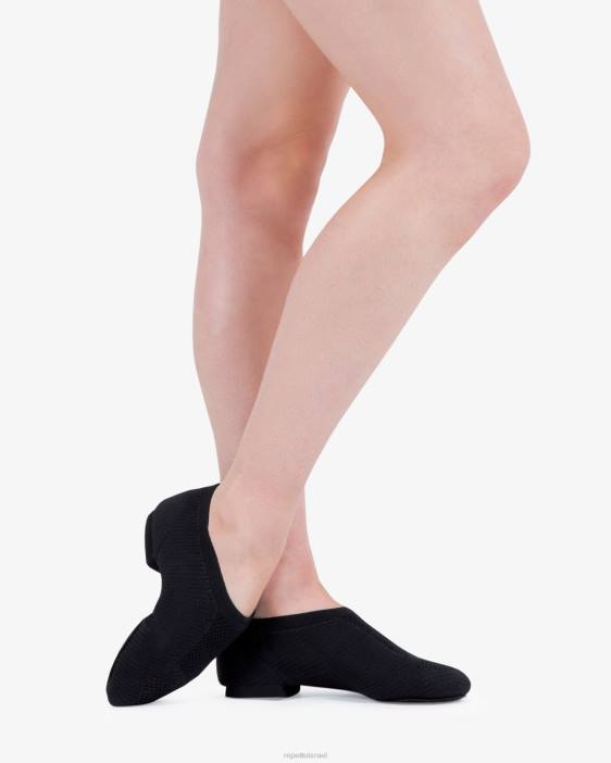נשים Repetto שָׁחוֹר נעלי ג'אז עם סוליות מפוצלות f.i.t הַנעָלָה HV06624