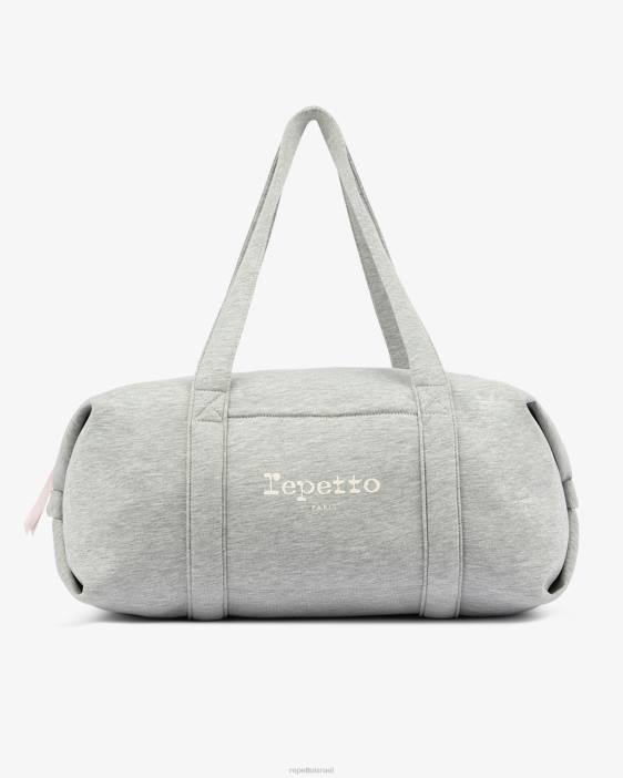 נשים Repetto אפור בהיר מנומר שקית ג'רסי מידה l אביזרים HV06410