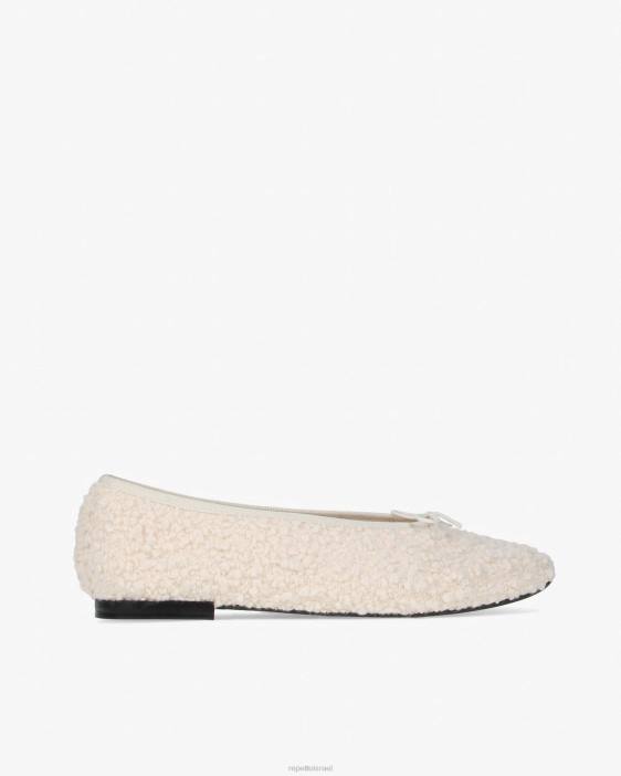 נשים Repetto לבן קוקו lilouh ballerinas - שרלינג הַנעָלָה HV0640