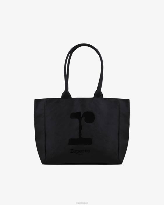 נשים Repetto שָׁחוֹר שקית קניות "r". אביזרים HV06426